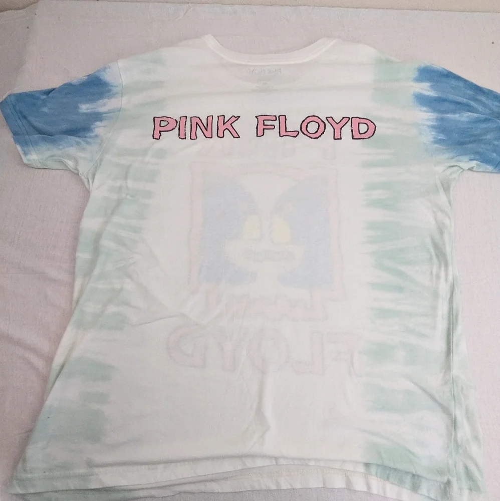 PINK Floyd Hybrid Tie Dyed Sleeves Tee Shirt Top XL